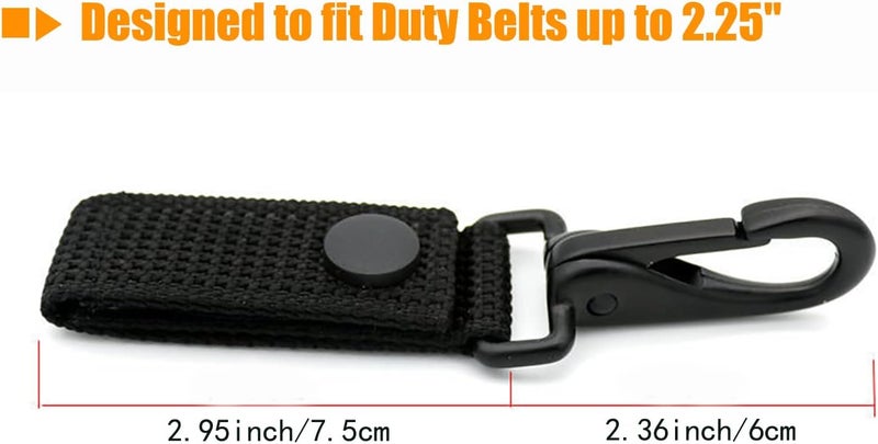OZXTYO Duty Belt Keeper with Key Holder for 2" and 2¼" Wide Belt,Keeper with Strong Metal Police Key Clip, Military Molle Hook,Police Military Equipment Accessories, 2 Pack - Image 2