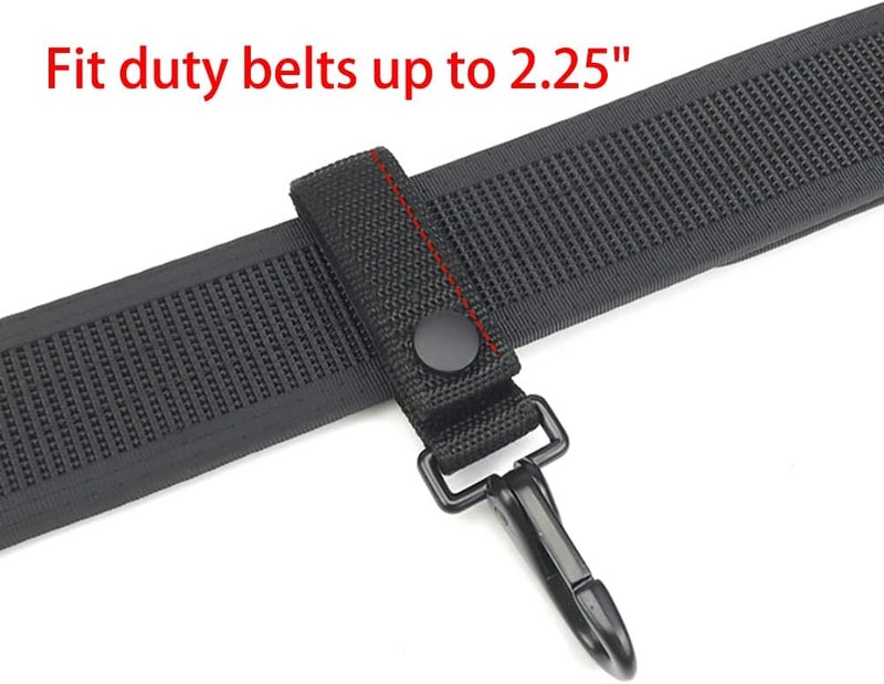OZXTYO Duty Belt Keeper with Key Holder for 2" and 2¼" Wide Belt,Keeper with Strong Metal Police Key Clip, Military Molle Hook,Police Military Equipment Accessories, 2 Pack - Image 5