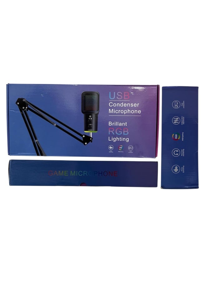 مجموعة ميكروفون مكثف USB طراز SU9، 192 كيلوهرتز/24 بت، مع ذراع بوم وفلتر بوب - Image 4