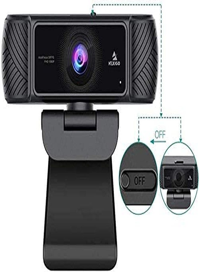 NexiGo 1080P Webcam with Microphone and Privacy Cover - Image 1