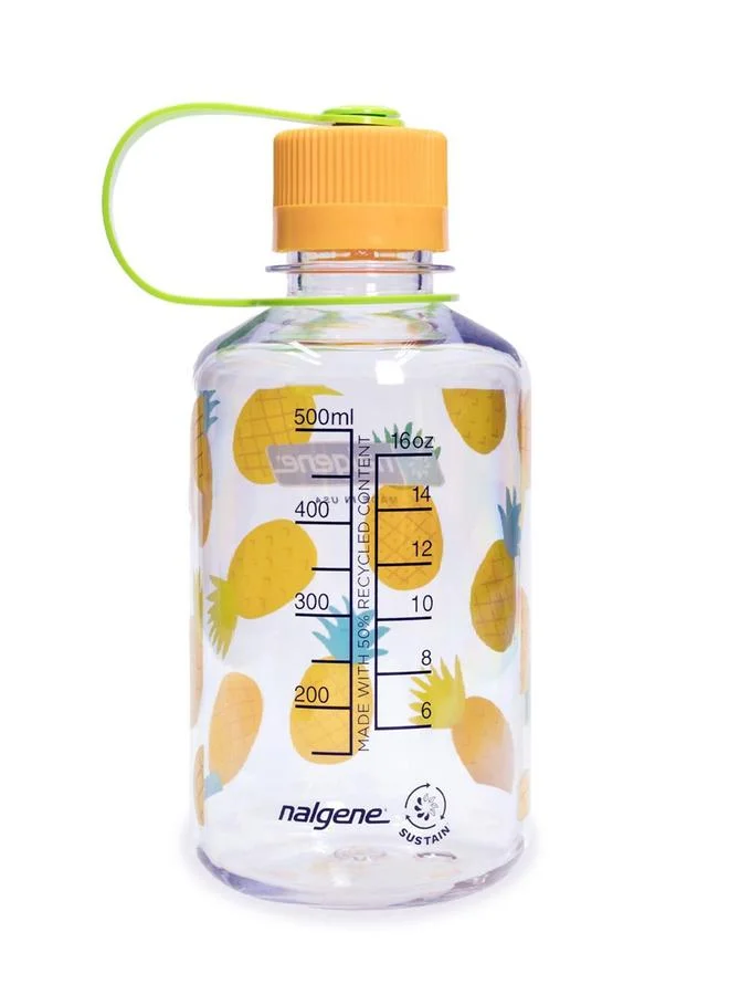 Nalgene  16oz NM Clear Water Bottle, with Pineapple Print  | Best Price UAE