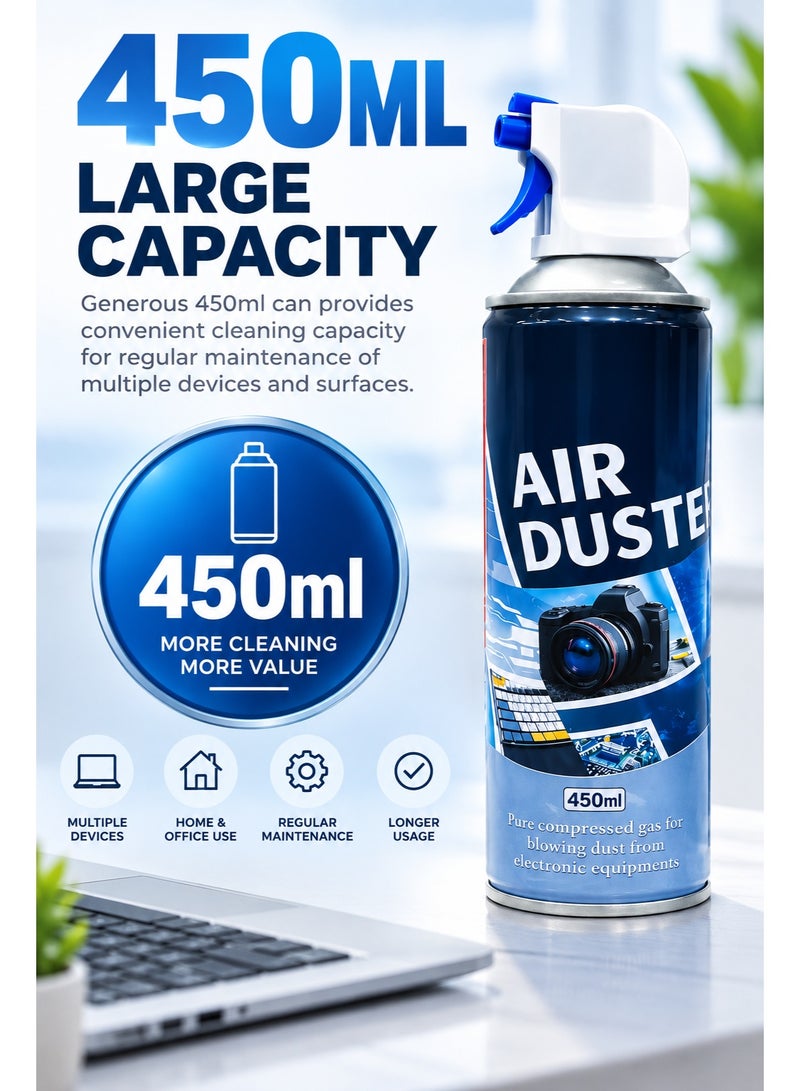 Giga Compressed Air Duster for Electronics, Computers, Keyboards, Laptops & Car Interiors – GIGA630, 450ml - Image 2