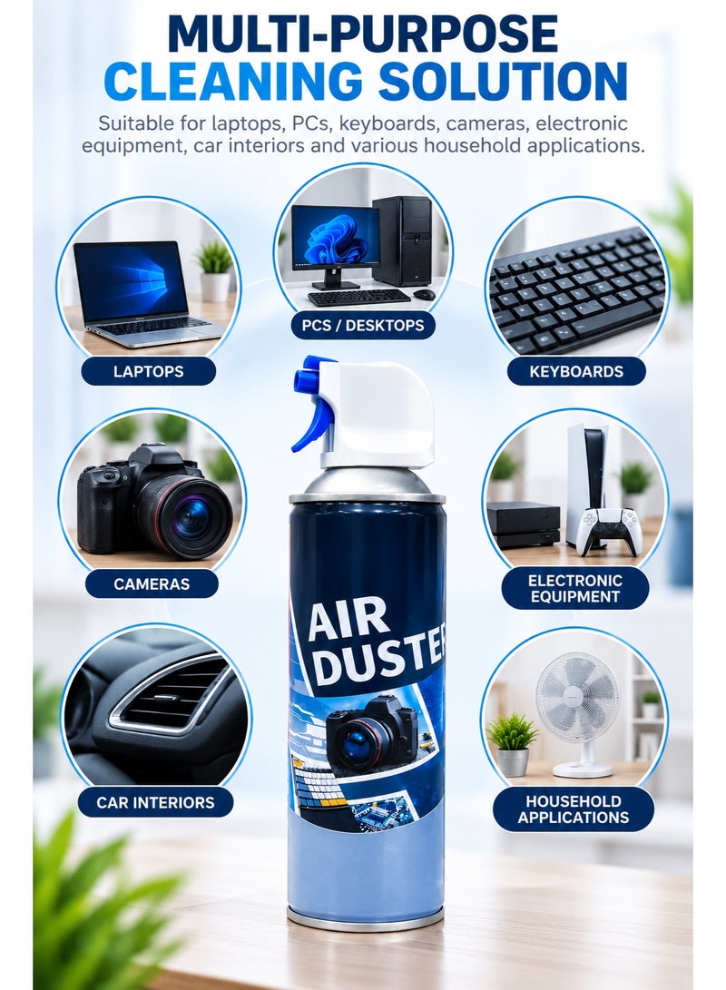 Giga Compressed Air Duster for Electronics, Computers, Keyboards, Laptops & Car Interiors – GIGA630, 450ml - Image 3