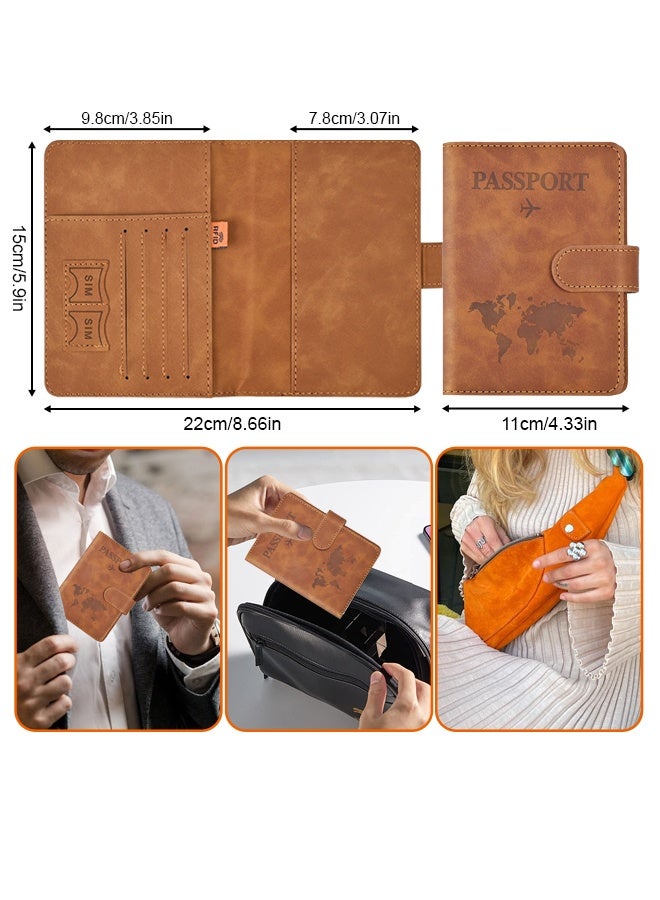 بيت مارت غطاء حقيبة جواز السفر المانع لـ RFID من هوم-مارت، مع فتحات للإكسسوارات الضرورية أثناء السفر، وحامل جواز سفر للهوية والبطاقات الائتمانية والبطاقات التجارية وتأشيرات الصعود، أخضر - Image 2