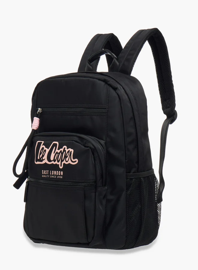 لي كوبر Logo Print School Backpack with Adjustable Straps and Zip Closure - 32x13x42 cm