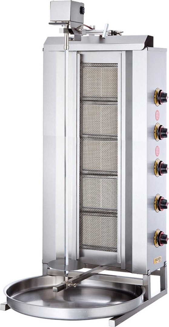Işıkgaz Silverinox Natural Gas 5-Radiant Top Engine Doner Grill  - Image 1