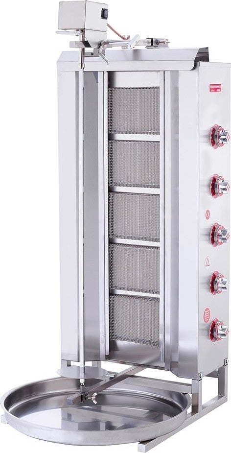 Işıkgaz Silverinox Natural Gas 5-Radiant Top Engine Doner Grill  - Image 2