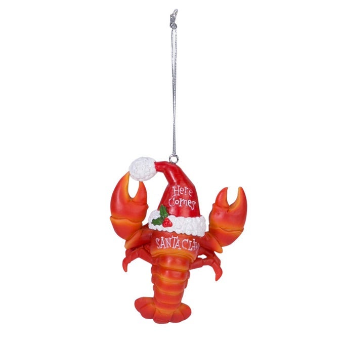 SSBCS04132 SANTA CLAWS LOBSTER ORNAMENT
