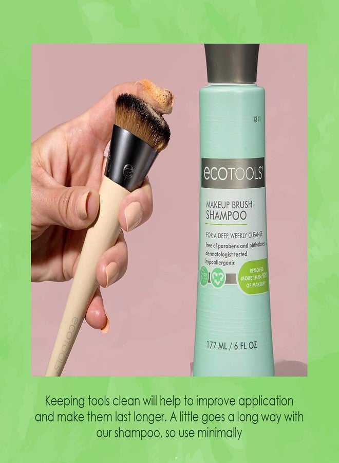 Ecotools Cruelty Free and Eco Friendly Makeup Brush Cleansing Shampoo, 6 Ounce; Wash Away Surface Makeup, Oil, and Impurities from Brushes (Pack of 2) - Image 5