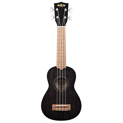 Kala KA-15S Black Satin Mahogany Soprano Ukulele - Black - Image 1