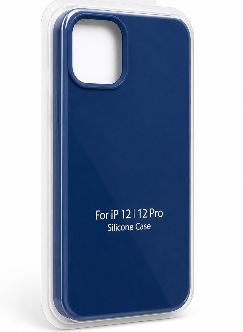 HarabiMed iPhone 12 | 12 Pro Silicone Case – Slim Shockproof Protective Back Cover, Soft & Lightweight, Blue - Image 2