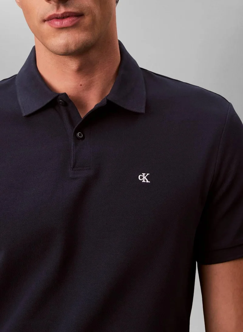 Calvin Klein Jeans  Cotton Piqué Polo Shirt for Men | Best Price UAE