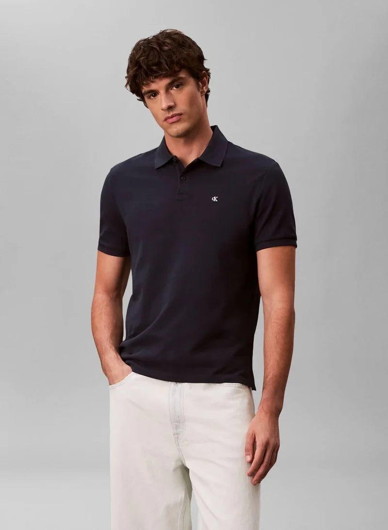 Calvin Klein Jeans  Cotton Piqué Polo Shirt for Men | Best Price UAE