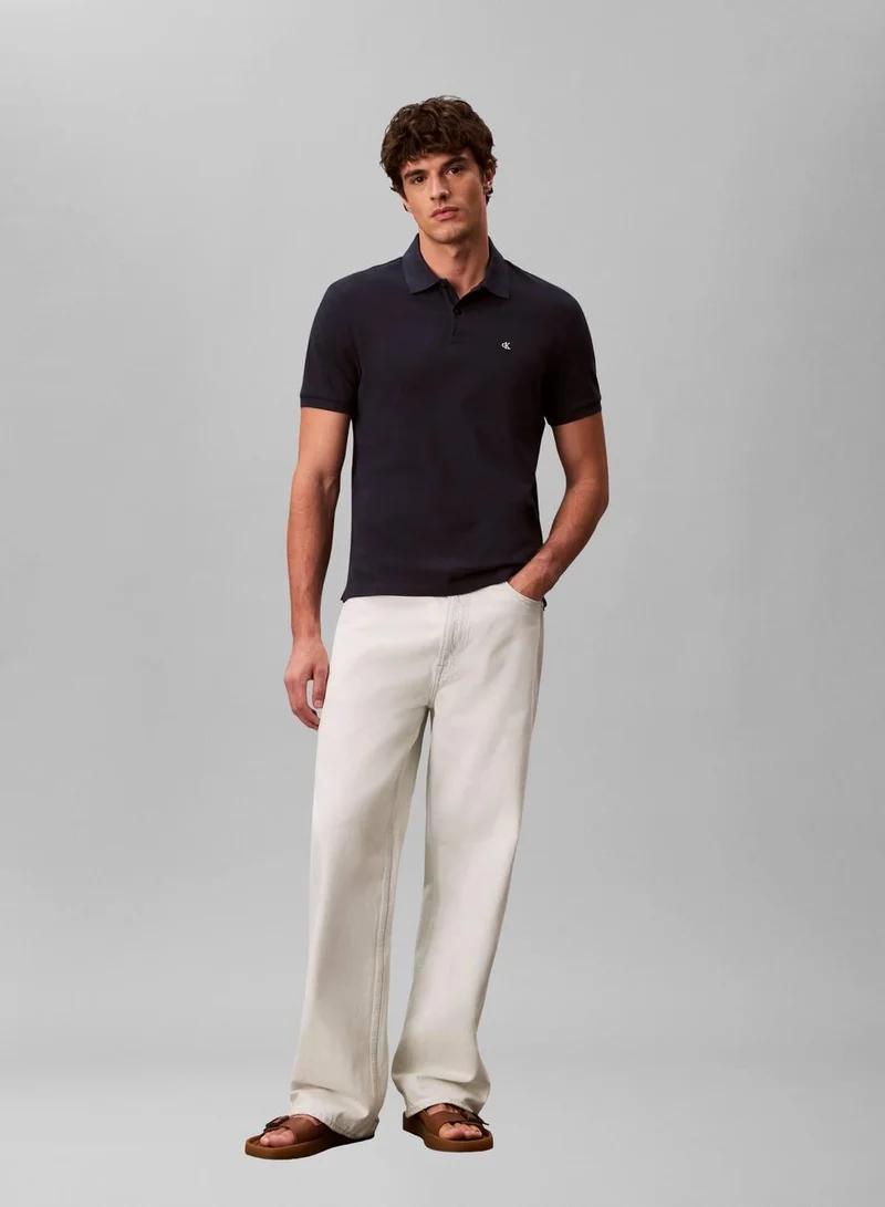 Calvin Klein Jeans  Cotton Piqué Polo Shirt for Men | Best Price UAE