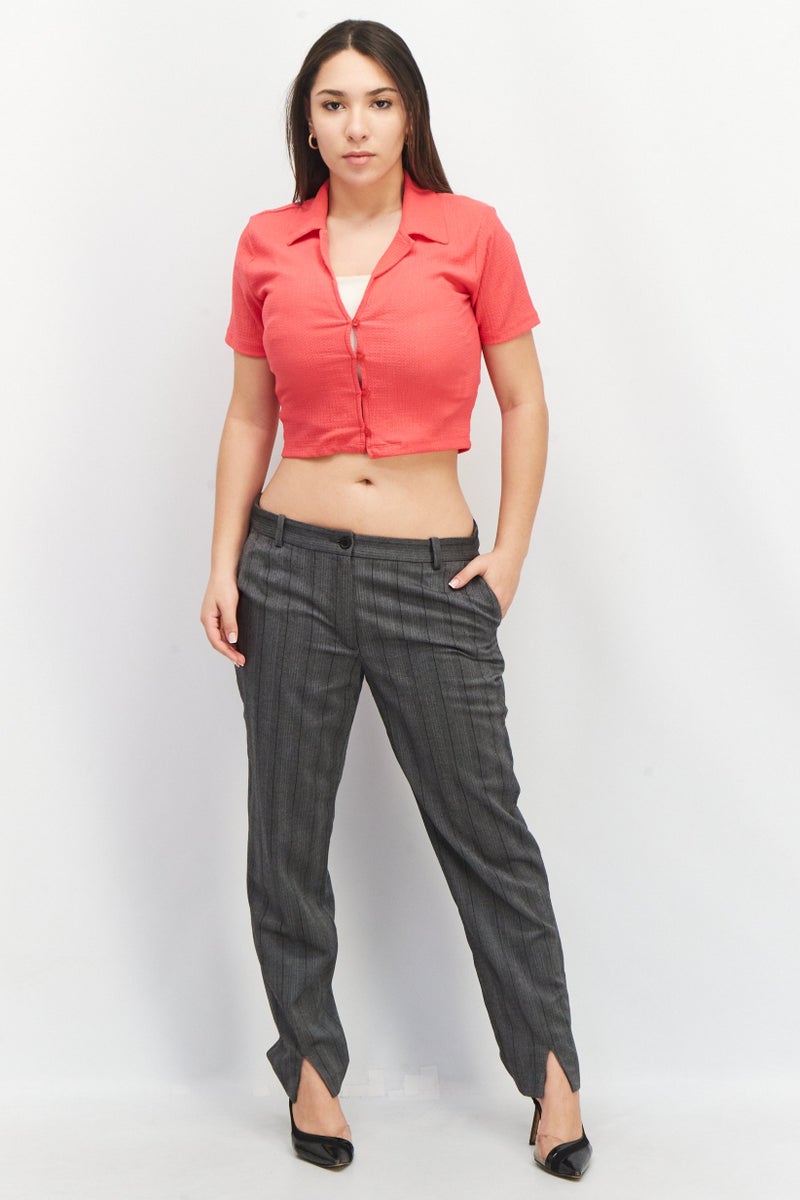 Sinsay بلوزة نسائية بأكمام قصيرة وفتحة عنق واسعة، وردي - Image 2