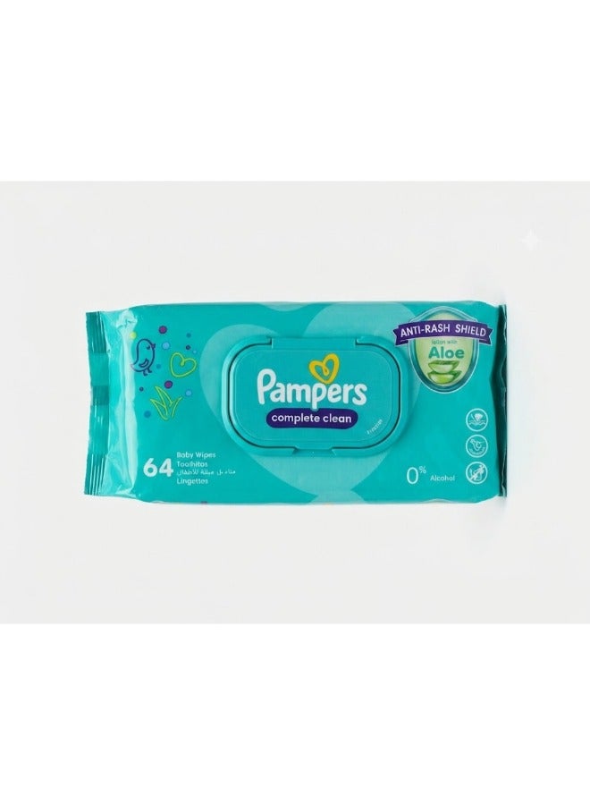 Pampers Baby Wet Wipes Complete Clean 64 Wipes - Image 1
