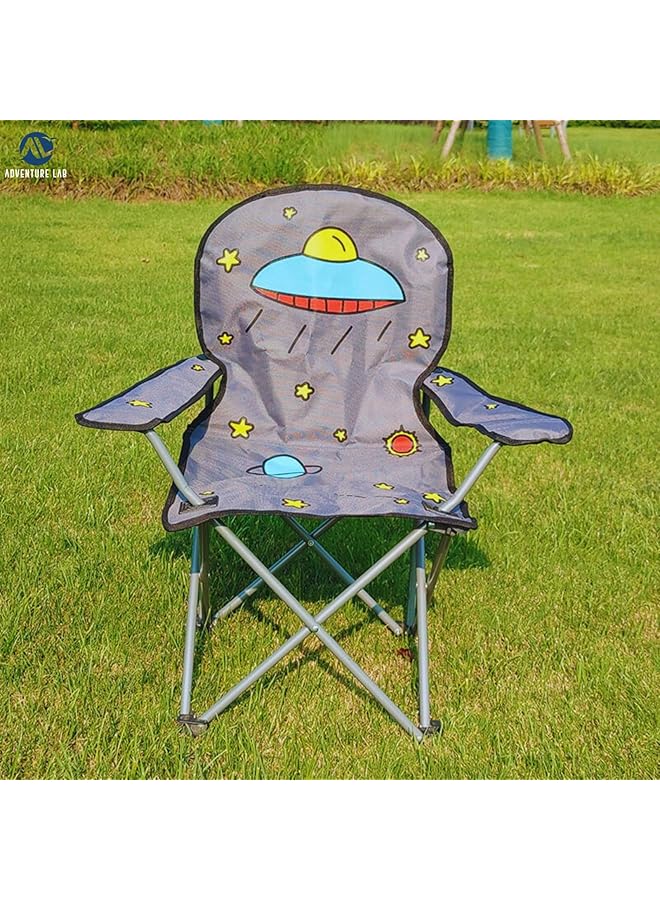 PROMASS كرسي أطفال قابل للطي | كرسي شاطئ مع قفل أمان - كرسي تخييم للأولاد والبنات مع حامل أكواب وحقيبة حمل | سفر، تخييم، حديقة - للاستخدام الداخلي والخارجي (فضاء)