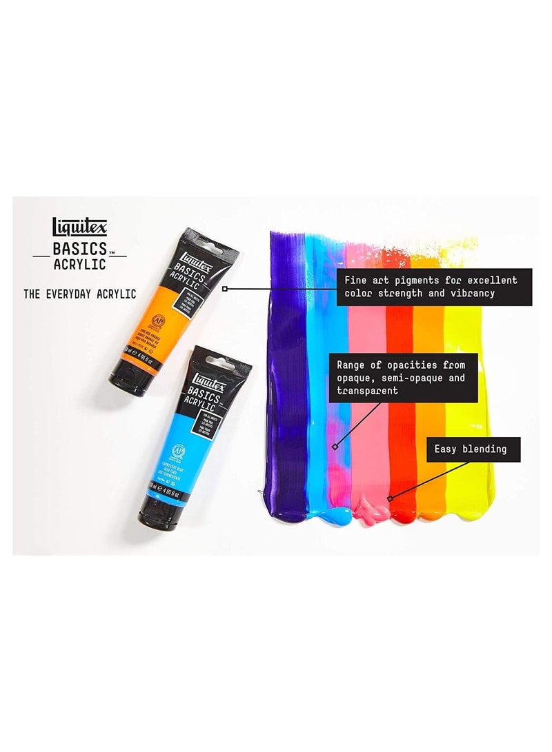 Liquitex Basics Acrylic Colour Paint Tube 118ml Content Magenta Quinacridone - Image 3