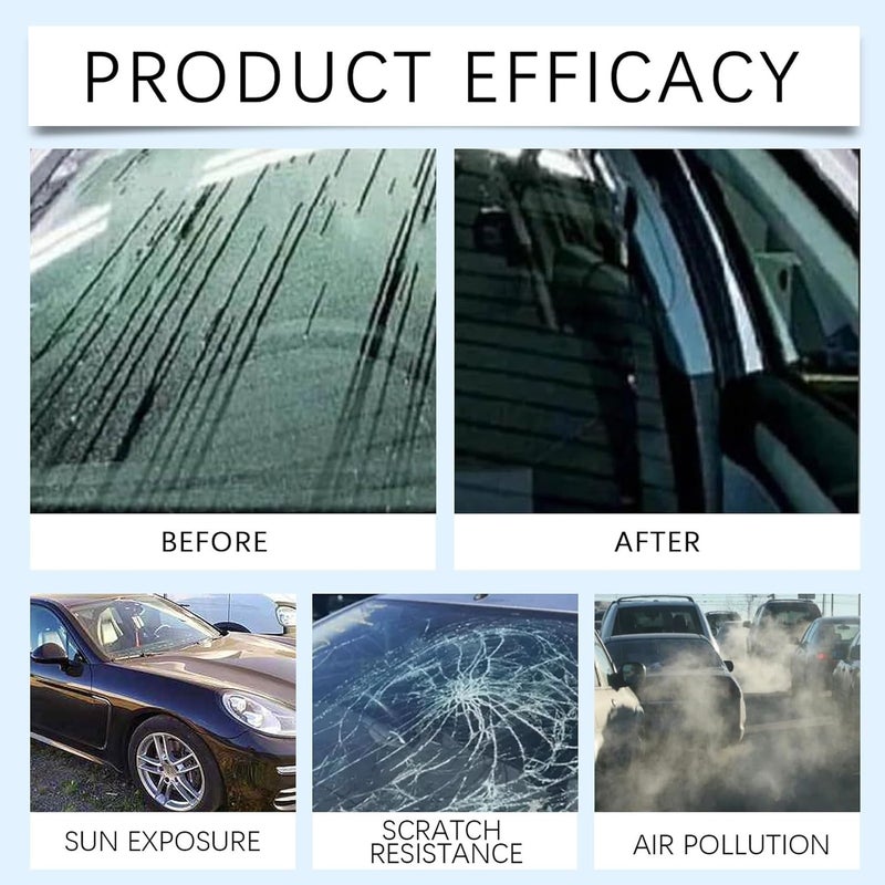 Car Coating Spray, 120ml Car Scratch Repairing Agent, Quick Effective Coating S-Pray,C-ar Scratch Wax Polish Spray Waterless Wash, Oil Film Emulsion Glass Cleaner - Image 3