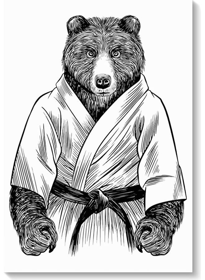 RYN Carate Bear Wall Art Multicolour 40x60cm - Image 2