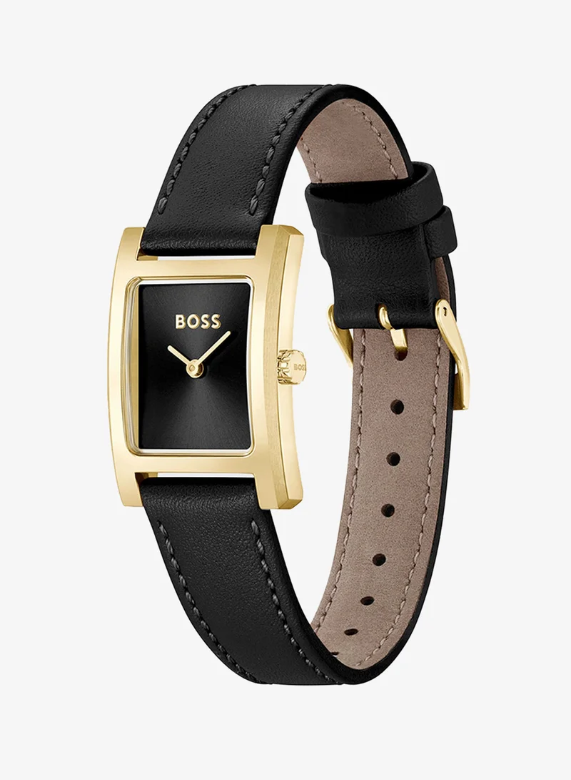 BOSS  2-Hand Lucy Collection Quartz Movement Watch For Women With Black Leather Strap - 1502742 for Women | Best Price UAE