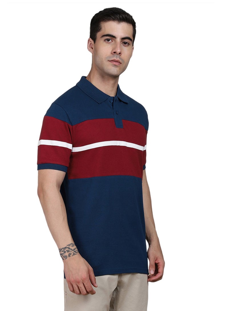 Dennis Lingo Classic Blue T-Shirt for Men, 100% Cotton, Regular Fit - Image 3