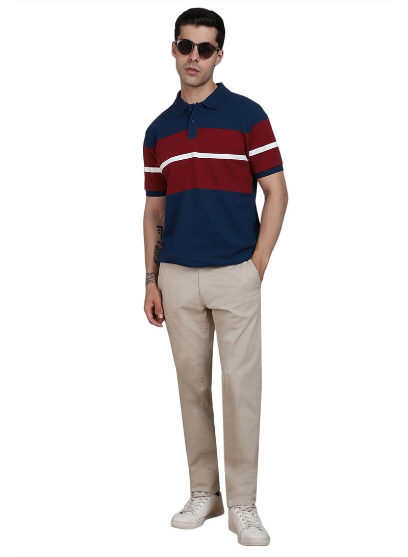 Dennis Lingo Classic Blue T-Shirt for Men, 100% Cotton, Regular Fit - Image 2