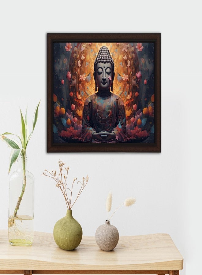 Masstone Decorative Lord Buddha in Meditation Wall Painting with UV Textured Effect Framed HD, 34x27 cm Wall Hanging Photos Home Décor Wall Art For Living Room, Drawing room, Bedroom - Image 4