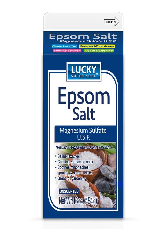Lucky Super Soft Magnesium Sulfate U.S.P. Epsom Salt, 16 Ounce - Image 1