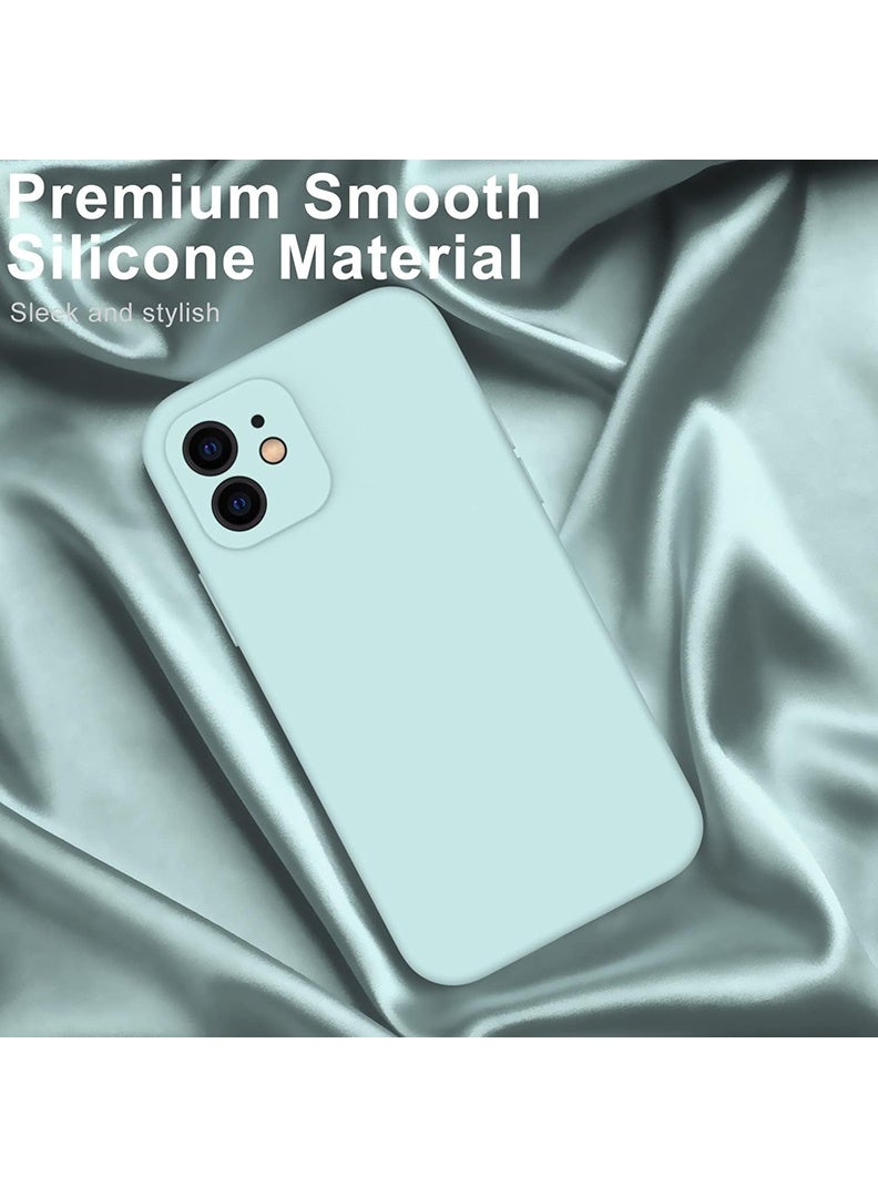 رفع القضية جراب متوافق مع iPhone 12 مقاس 6.1 بوصة، سيليكون سائل ممتاز [حماية الكاميرا] [بطانة ناعمة من الألياف الدقيقة مضادة للخدش] غطاء هاتف نحيف واقٍ مقاوم للصدمات لهاتف iPhone 12، أخضر فاتح - Image 4