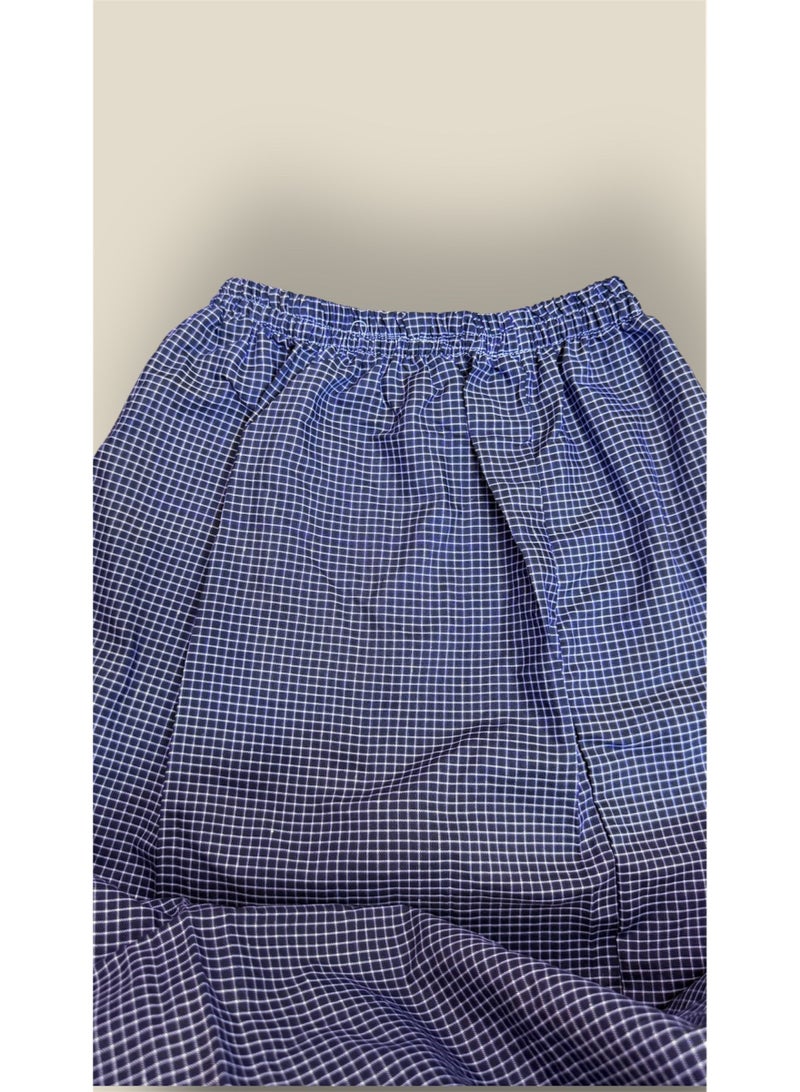 BHNS Boys’ elastic summer wrap robe — very comfortable and cool for kids. Light and soft boys’ izar-style robe, perfect for home, sleeping, or prayer time. - Image 2