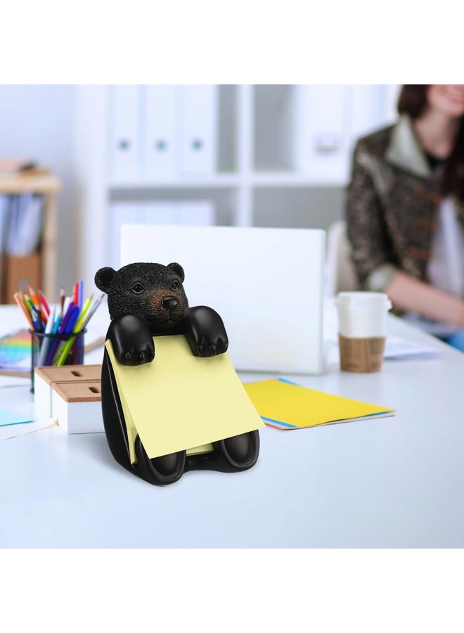 Chunful 3pcs Pop-up Note Dispenser Set Include Resign Black Bear Note Dispenser, 2 Pcs 3" x 3" Sticky for Office Desk Accessories - Image 5