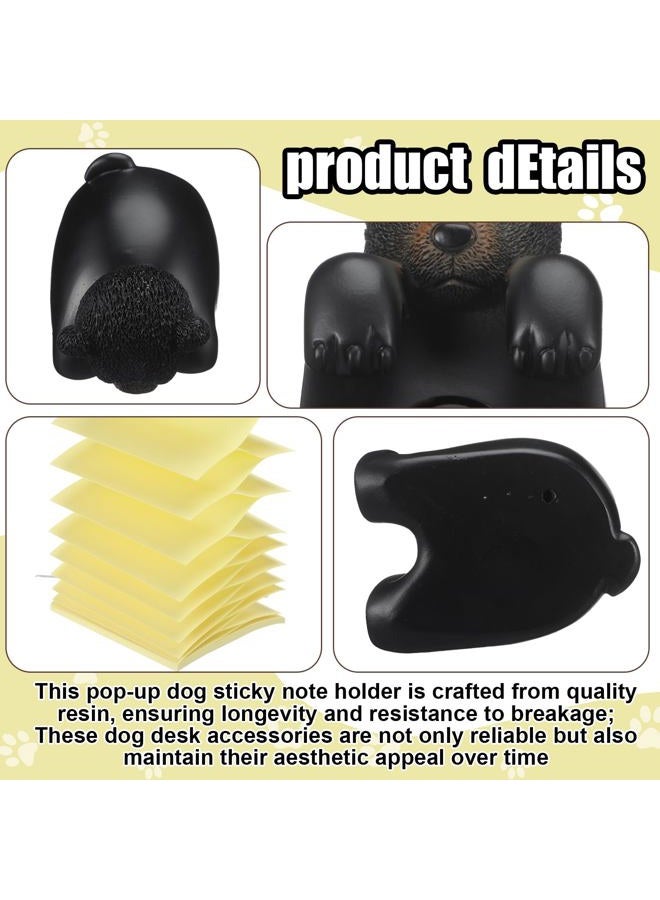 Chunful 3pcs Pop-up Note Dispenser Set Include Resign Black Bear Note Dispenser, 2 Pcs 3" x 3" Sticky for Office Desk Accessories - Image 3
