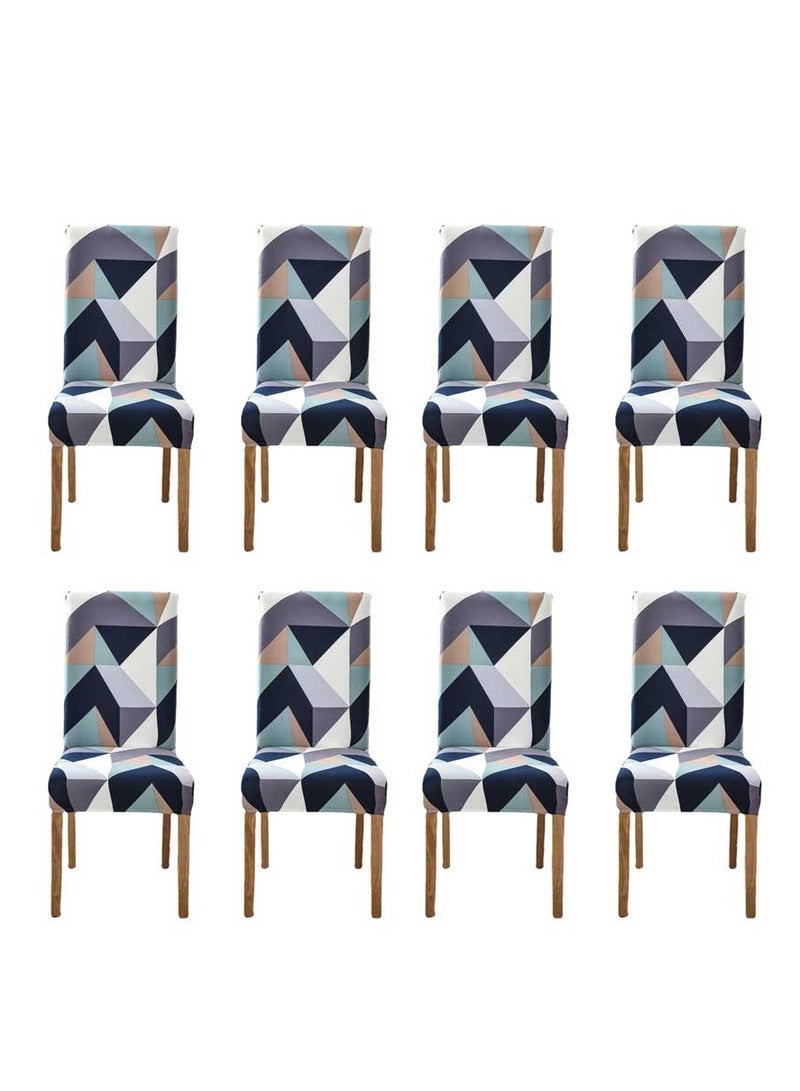 غطاء كرسي طعام 8 قطع متعدد الألوان 38x46 سنتيمتر
