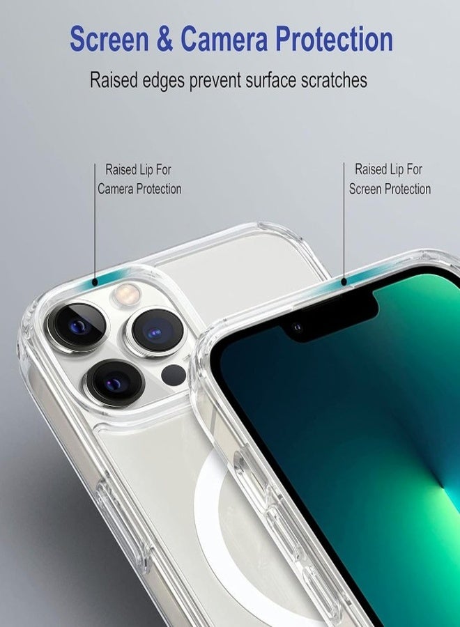 VR CREATIVE Premium Clear Magnetic Case for Apple iPhone 15 Pro (6.1-Inch) – MagSafe Compatible, Anti-Yellowing Slim Transparent Protective Phone Case - Image 4