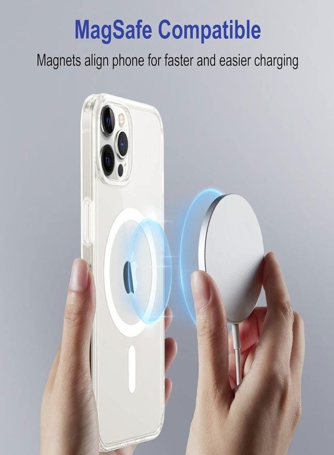 VR CREATIVE Premium Clear Magnetic Case for Apple iPhone 15 Pro (6.1-Inch) – MagSafe Compatible, Anti-Yellowing Slim Transparent Protective Phone Case - Image 5