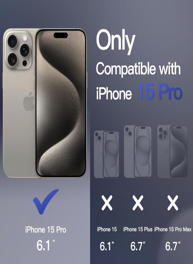 VR CREATIVE Premium Clear Magnetic Case for Apple iPhone 15 Pro (6.1-Inch) – MagSafe Compatible, Anti-Yellowing Slim Transparent Protective Phone Case - Image 2