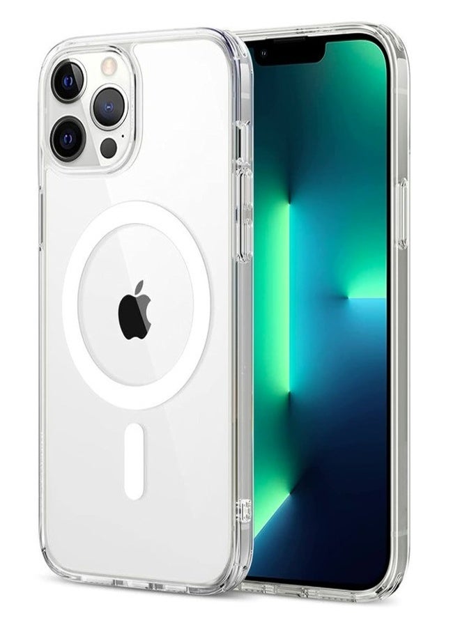 VR CREATIVE Premium Clear Magnetic Case for Apple iPhone 15 Pro (6.1-Inch) – MagSafe Compatible, Anti-Yellowing Slim Transparent Protective Phone Case