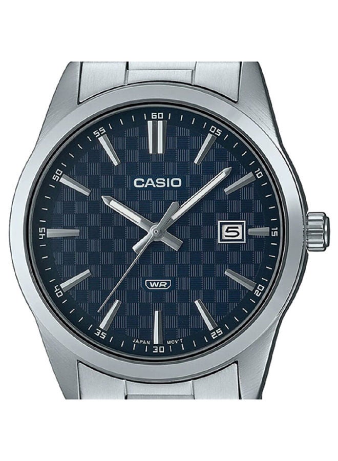 CASIO Men Watch Analog Date Display Blue Dial Stainless Steel Band MTP-VD03D-2AUDF - Image 3