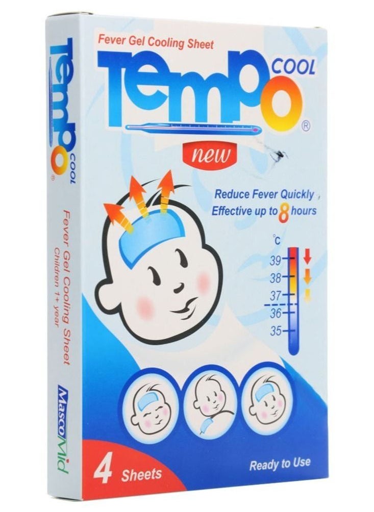 TEMPO 4 Pieces Anti-Fever Gel Cooling Sheets  - Image 1