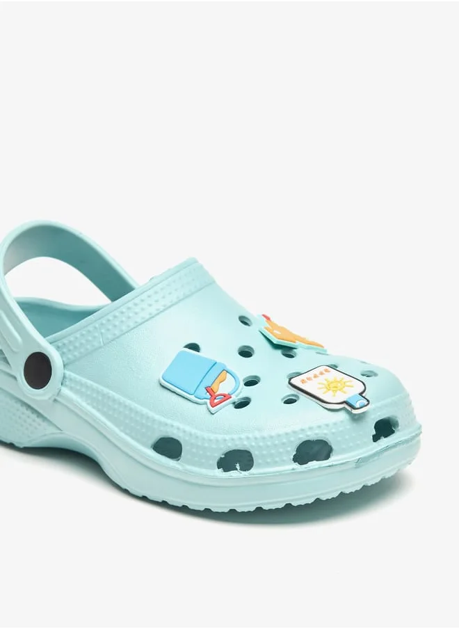 أكوا Boys Applique Detail Clogs with Backstrap