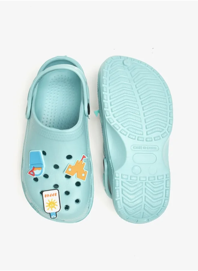 أكوا Boys Applique Detail Clogs with Backstrap