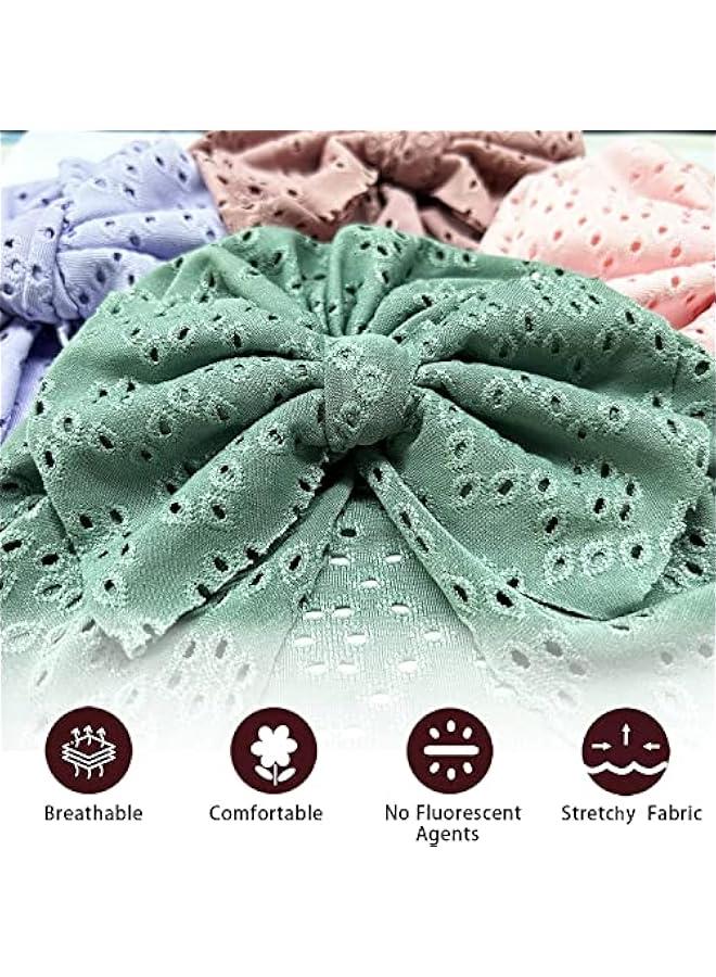 HOOKOR Stretchy Baby Turban Hats, Baby Hat with Bows for Girls, Baby Boys Caps, Toddler, Newborn, Infant Hat Unisex - Image 2