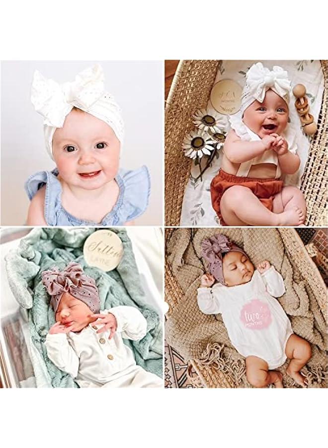 HOOKOR Stretchy Baby Turban Hats, Baby Hat with Bows for Girls, Baby Boys Caps, Toddler, Newborn, Infant Hat Unisex - Image 3