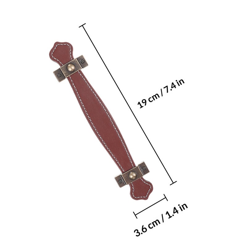 4pcs Leather Drawer Pulls PU Leather Strap Handles Wardrobe Cabinet Handles - Image 2