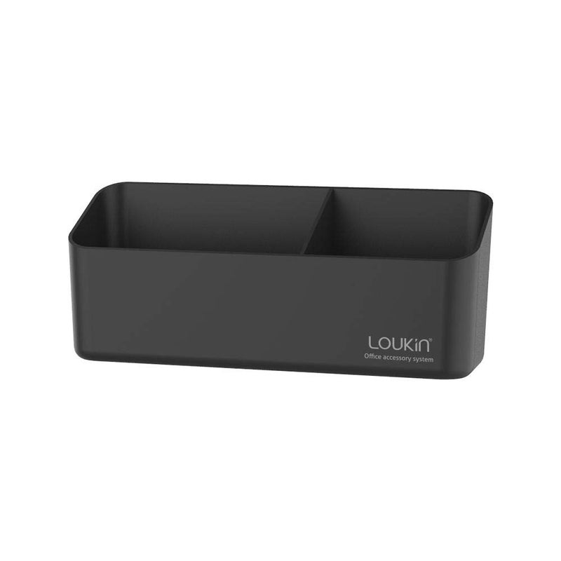 loukin Magnetic and Adhesive Marker Holder, Dry Erase Accessory Tray, Magnetic Storage Organizer for Whiteboard, Glass or Refrigerators (Black) - Image 1