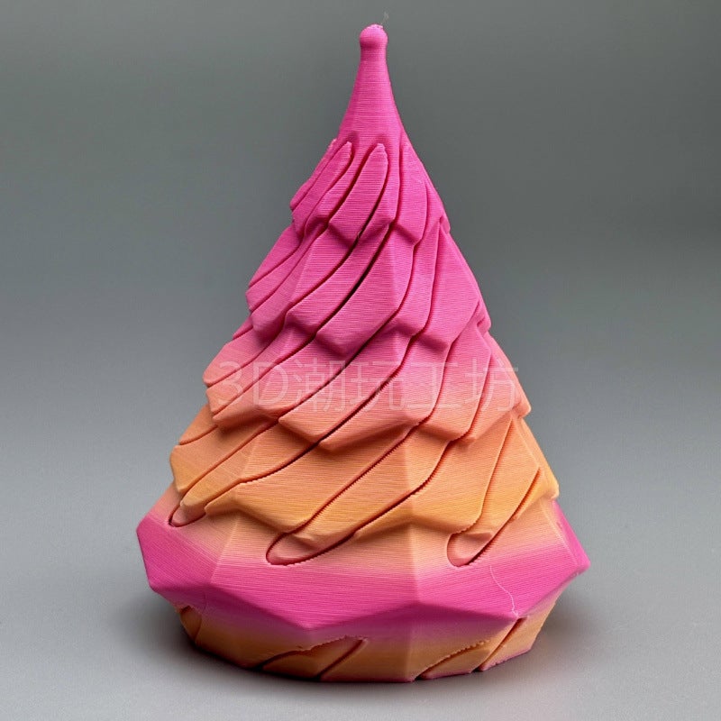 3D Printed Christmas Tree Spiral Pusher, Rotating Music, Decompression Indoor Ornaments, Holiday Gifts, Kidsren'S Toys, Others - Image 5