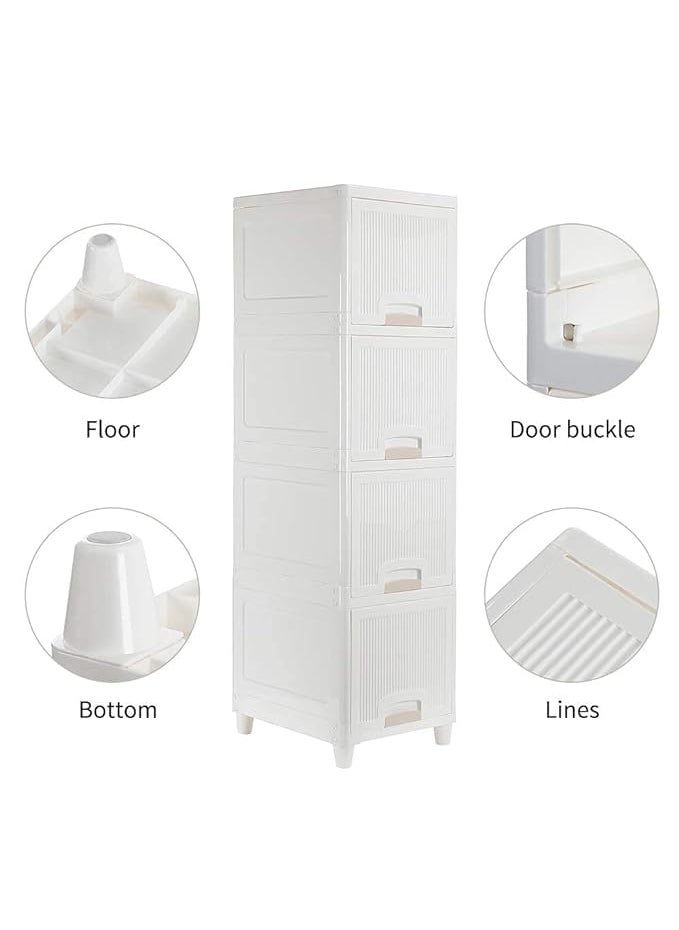 Krishn Kunj KRISHN KUNJ Units Plastic Cupboard for Clothes Plastic Cabinet for Storage Foldable Wardrobe for Clothes Plastic Cloth Rack for Storage Clothes Storage Cabinet Plastic Modular Drawer Storage Box 5  - Image 5
