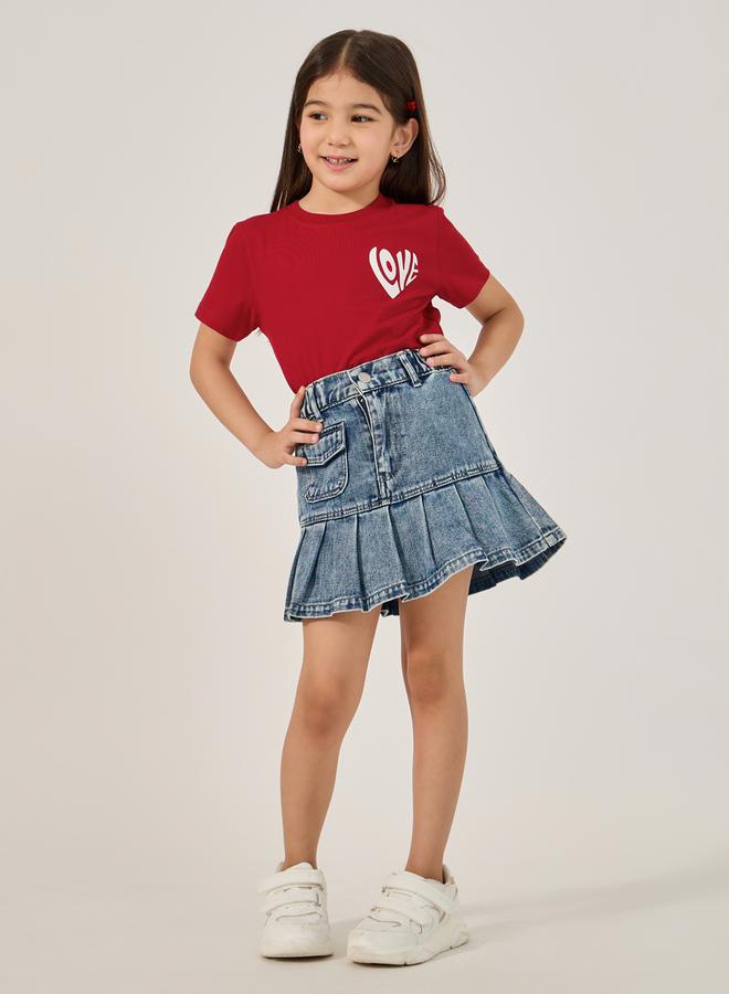 ستايلي تيشيرت قصير بأكمام قصيرة وطبعة جرافيك - Image 2