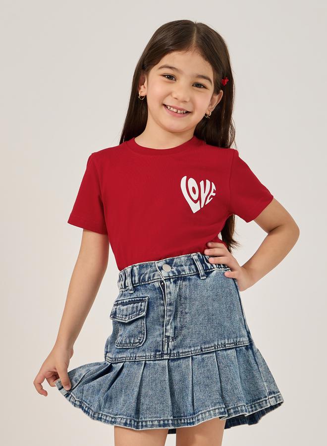 ستايلي تيشيرت قصير بأكمام قصيرة وطبعة جرافيك - Image 1